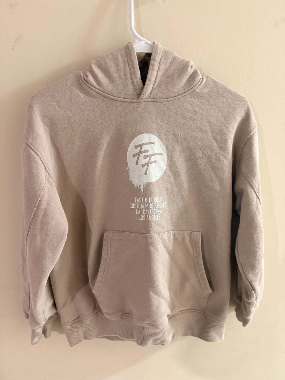 Zara Boy Fast & Furious Custom Muscle Cars Tan Hoodie Size 11-12